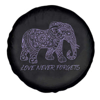 Love Never Forgets Elephant Mandala Spare Tire Cover Animal Lover Gift