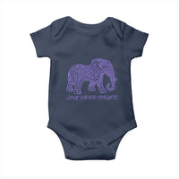 Love Never Forgets Elephant Mandala Baby Onesie Animal Lover Gift