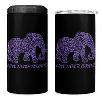 Love Never Forgets Elephant Mandala 4 in 1 Can Cooler Tumbler Animal Lover Gift