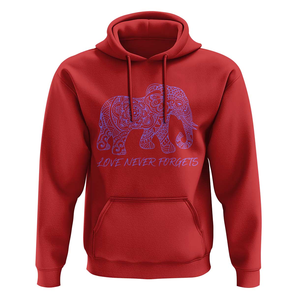 Love Never Forgets Elephant Mandala Hoodie Animal Lover Gift