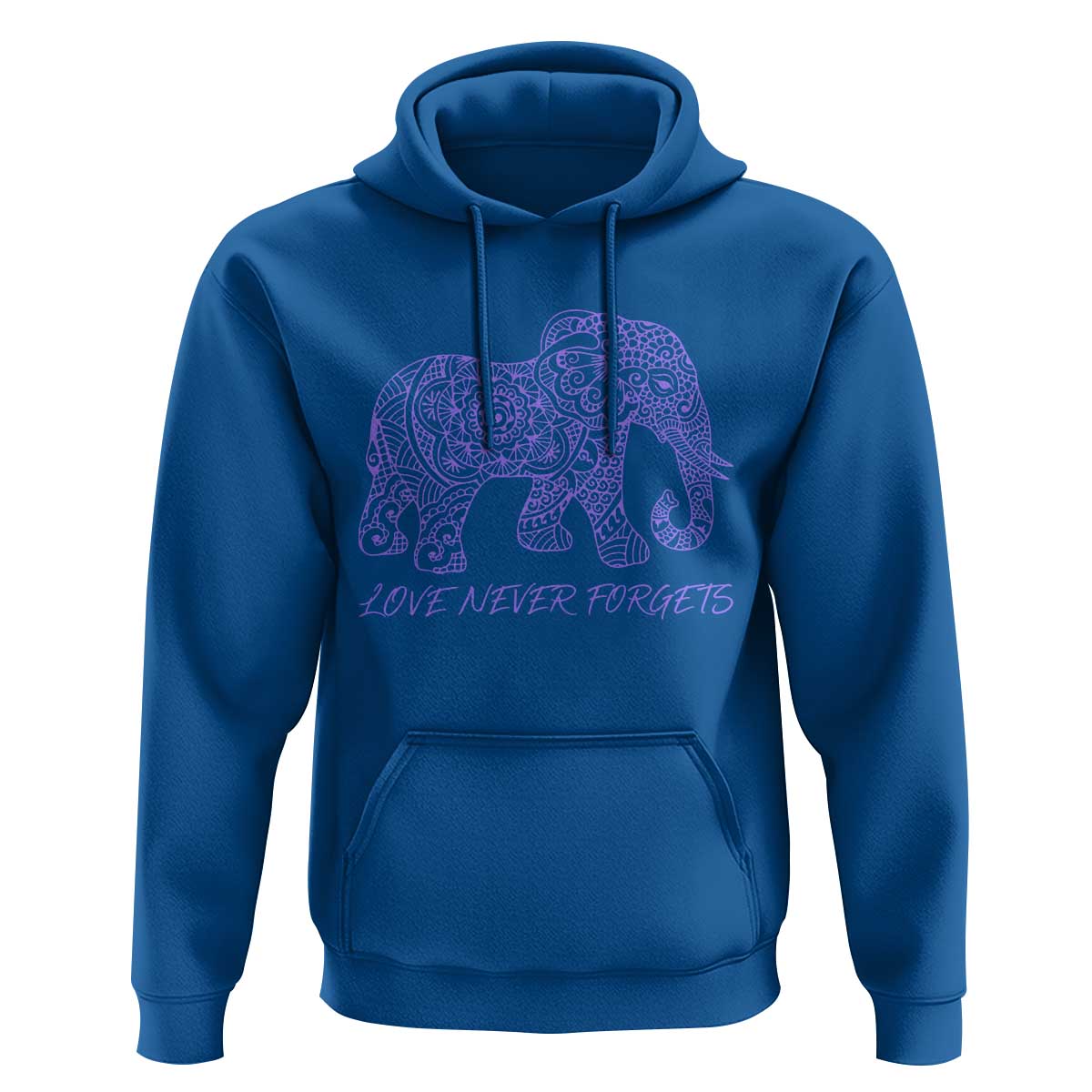 Love Never Forgets Elephant Mandala Hoodie Animal Lover Gift