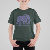 Love Never Forgets Elephant Mandala T Shirt For Kid Animal Lover Gift