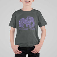 Love Never Forgets Elephant Mandala T Shirt For Kid Animal Lover Gift