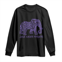 Love Never Forgets Elephant Mandala Long Sleeve Shirt Animal Lover Gift