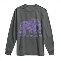 Love Never Forgets Elephant Mandala Long Sleeve Shirt Animal Lover Gift