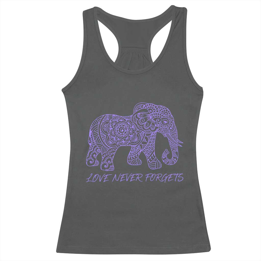 Love Never Forgets Elephant Mandala Racerback Tank Top Animal Lover Gift