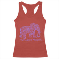 Love Never Forgets Elephant Mandala Racerback Tank Top Animal Lover Gift