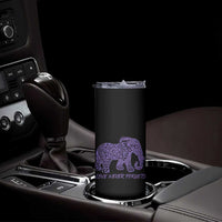 Love Never Forgets Elephant Mandala Skinny Tumbler Animal Lover Gift