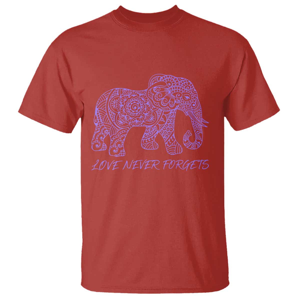 Love Never Forgets Elephant Mandala T Shirt Animal Lover Gift