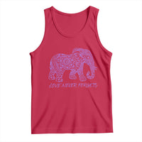 Love Never Forgets Elephant Mandala Tank Top Animal Lover Gift