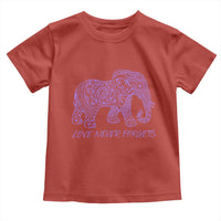 Love Never Forgets Elephant Mandala Toddler T Shirt Animal Lover Gift