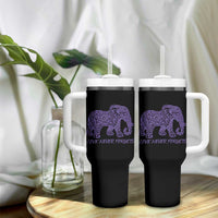 Love Never Forgets Elephant Mandala Tumbler With Handle Animal Lover Gift