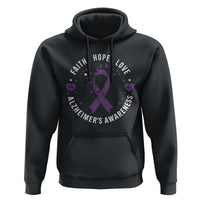 Faith Hope Love Purple Ribbon Hoodie End Alzheimers Butterfly Graphic