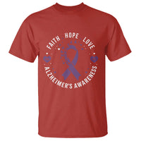 Faith Hope Love Purple Ribbon T Shirt End Alzheimers Butterfly Graphic