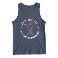 Faith Hope Love Purple Ribbon Tank Top End Alzheimers Butterfly Graphic