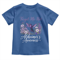 Forget Me Not Alzheimers Awareness Toddler T Shirt Hummingbird Purple Ribbon Floral