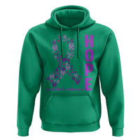 Hope Alzheimer's Awareness Purple Butterfly Ribbon Support Hoodie
