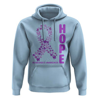 Hope Alzheimer's Awareness Purple Butterfly Ribbon Support Hoodie