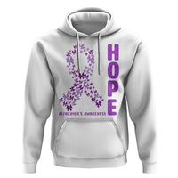 Hope Alzheimer's Awareness Purple Butterfly Ribbon Support Hoodie