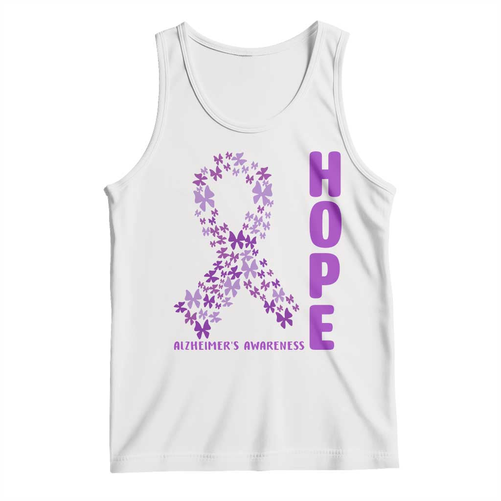 Hope Alzheimer's Awareness Purple Butterfly Ribbon Support Tank Top