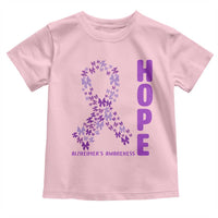 Hope Alzheimer's Awareness Purple Butterfly Ribbon Support Toddler T Shirt