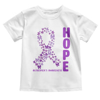 Hope Alzheimer's Awareness Purple Butterfly Ribbon Support Toddler T Shirt