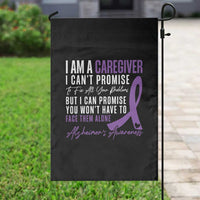 Alzheimer's Caregiver Support Garden Flag Purple Ribbon Hope Graphic