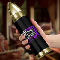 Alzheimer's Caregiver Support Bullet Tumbler Purple Ribbon Hope Graphic