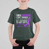 Alzheimer's Caregiver Support T Shirt For Kid Purple Ribbon Hope Graphic