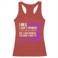 Alzheimer's Caregiver Support Racerback Tank Top Purple Ribbon Hope Graphic