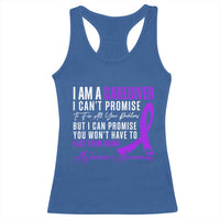 Alzheimer's Caregiver Support Racerback Tank Top Purple Ribbon Hope Graphic