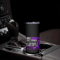 Alzheimer's Caregiver Support Skinny Tumbler Purple Ribbon Hope Graphic