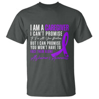 Alzheimer's Caregiver Support T Shirt Purple Ribbon Hope Graphic