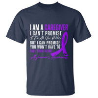 Alzheimer's Caregiver Support T Shirt Purple Ribbon Hope Graphic