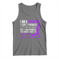 Alzheimer's Caregiver Support Tank Top Purple Ribbon Hope Graphic