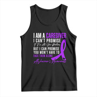 Alzheimer's Caregiver Support Tank Top Purple Ribbon Hope Graphic