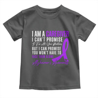 Alzheimer's Caregiver Support Toddler T Shirt Purple Ribbon Hope Graphic