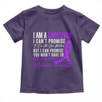 Alzheimer's Caregiver Support Toddler T Shirt Purple Ribbon Hope Graphic