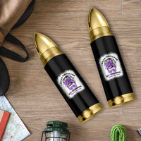 I Wear Purple For My Grandma Bullet Tumbler Alzheimers Awareness Messy Bun Graphic