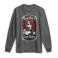 Bad Girls Taste Better Long Sleeve Shirt Adult Humor Devil Girl Gift - Wonder Print Shop