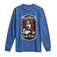 Bad Girls Taste Better Long Sleeve Shirt Adult Humor Devil Girl Gift - Wonder Print Shop