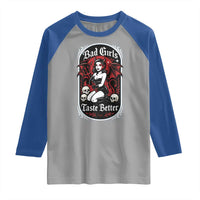 Bad Girls Taste Better Raglan Shirt Adult Humor Devil Girl Gift - Wonder Print Shop