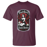 Bad Girls Taste Better T Shirt Adult Humor Devil Girl Gift - Wonder Print Shop