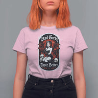Bad Girls Taste Better T Shirt For Women Adult Humor Devil Girl Gift - Wonder Print Shop