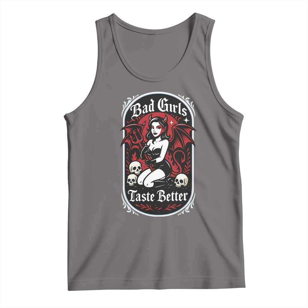 Bad Girls Taste Better Tank Top Adult Humor Devil Girl Gift - Wonder Print Shop