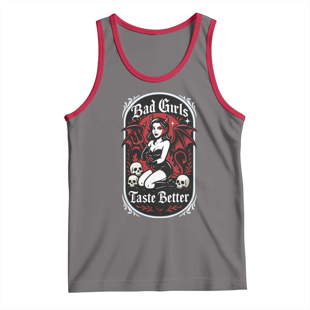 Bad Girls Taste Better Tank Top Adult Humor Devil Girl Gift - Wonder Print Shop