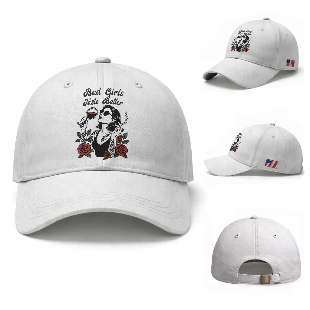 Bad Girls Taste Better Baseball Cap Tattoo Girl Adult Humor Gift