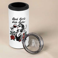 Bad Girls Taste Better 4 in 1 Can Cooler Tumbler Tattoo Girl Adult Humor Gift