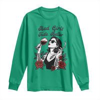 Bad Girls Taste Better Long Sleeve Shirt Tattoo Girl Adult Humor Gift - Wonder Print Shop