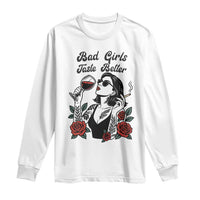 Bad Girls Taste Better Long Sleeve Shirt Tattoo Girl Adult Humor Gift - Wonder Print Shop